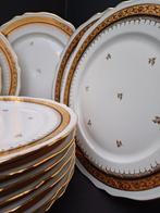 Limoges - Assiette à dîner (12) - Porcelaine - or 22 carats, Antiquités & Art