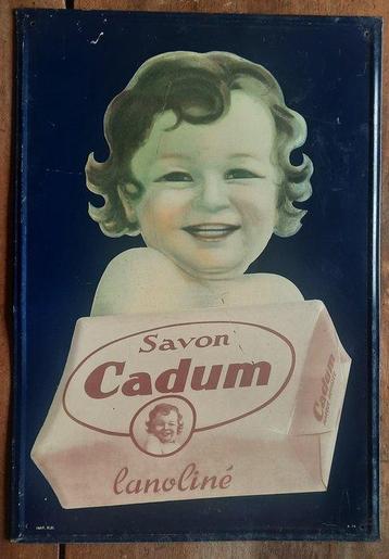Savon Cadum - Reclamebord - Gecolleerde lithografie