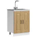 vidaXL Spoelbakonderkast Kalmar 60x46x81,5 cm hout, Huis en Inrichting, Verzenden, Nieuw