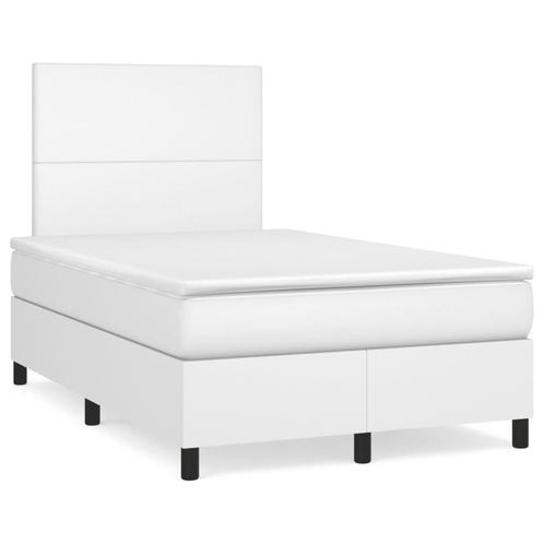 vidaXL Sommier à lattes de lit avec matelas blanc, Maison & Meubles, Chambre à coucher | Lits, Neuf, Envoi