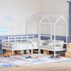 vidaXL Kinderbed met huisje en bankje massief grenenhout wit, Verzenden, Nieuw