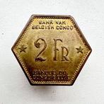 Belgisch-Congo. Leopold III. 2 Francs 1943 (Zonder