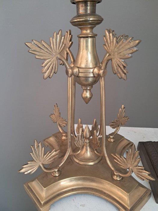 Lampe à pétrole (2) - Verre, Laiton, Métal, Antiquités & Art, Curiosités & Brocante