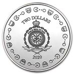 Niue. 2 Dollars 2020 1 oz $2 NZD Niue PAC-MAN 40th