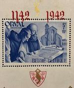 België 1942 - Orval blok met CURIOSITEIT : Verlaagde en, Postzegels en Munten, Gestempeld