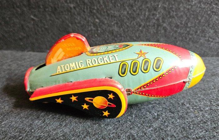 Modern speelgoed - Blikken speelgoed - Atomic Rocket Tin, Antiek en Kunst, Antiek | Speelgoed