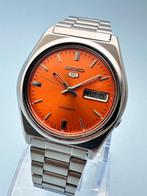 Seiko - Seiko 5 7009 - Sunburst Orange Dial - Automatic, Handtassen en Accessoires, Horloges | Antiek