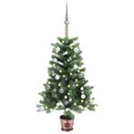 vidaXL Kunstkerstboom met verlichting en kerstballen 90 cm, Verzenden