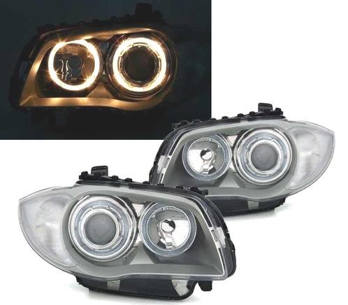 PHARES POUR BMW SÉRIE 1 E87 04-11 FOND GRIS CHROMÉ, Auto-onderdelen, Verlichting, Verzenden