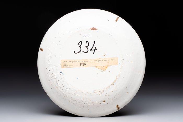 Bord - Aardewerk - blauw-wit Delfts bord, Antiek en Kunst, Antiek | Glaswerk en Kristal