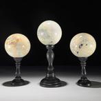 GEEN RESERVEPRIJS - Prachtige set van 3 onyx stenen Bollen
