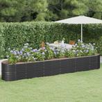 vidaXL Plantenbak 440x80x68 cm gepoedercoat staal, Verzenden, Nieuw