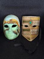 Kostuummasker (2) - Carta Alta Venezia - Italië - 1980-1990, Antiquités & Art