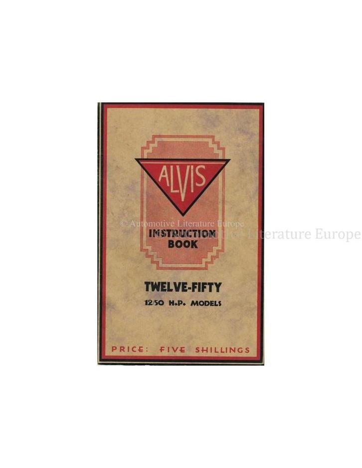 1928 ALVIS 12/50 INSTRUCTIEBOEKJE ENGELS, Auto diversen, Handleidingen en Instructieboekjes
