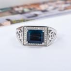 Zonder minimumprijs - Ring Zilver Saffier, Nieuw