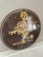 Rond metalen reclamebord met **Donald Duck als astronaut –, Verzamelen, Nieuw