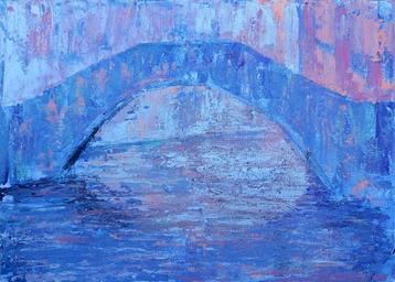 Denis Kuvayev (1971) - Blue bridge in Venice - NO Reserve
