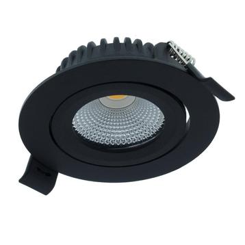 IP44 LED inbouwspot 5 Watt Dim to Warm 2000K-3000K zwart, Verzenden