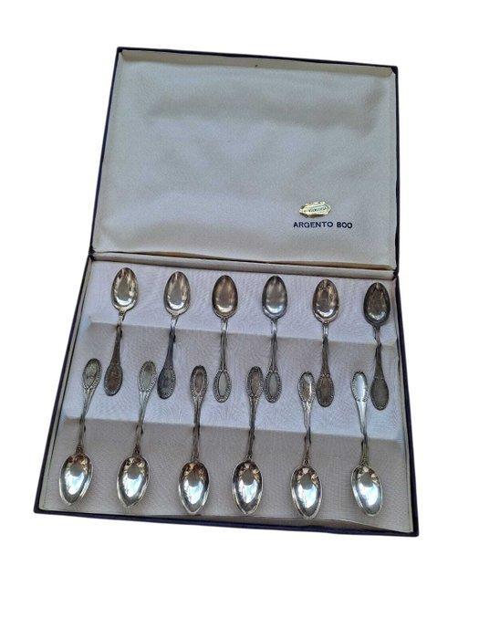 Koffielepel (12) - .800 zilver, Antiek en Kunst, Antiek | Zilver en Goud