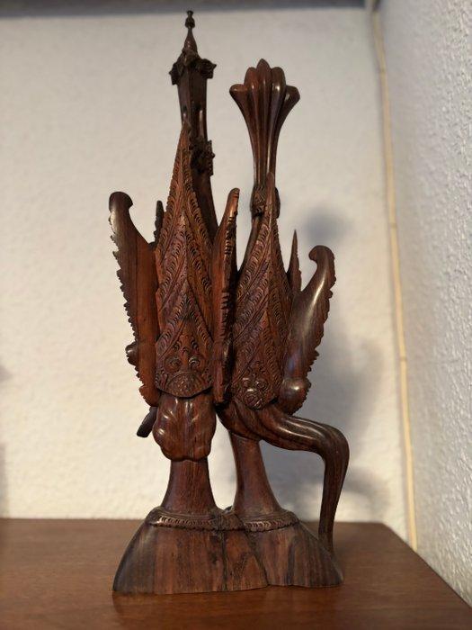 3 houten beeldjes Bali - Hout - Indonesië - Eind 20e eeuw, Antiek en Kunst, Kunst | Niet-Westerse kunst