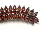 Zonder Minimumprijs - Broche Zilver Granaat - Boheem, Handtassen en Accessoires, Antieke sieraden