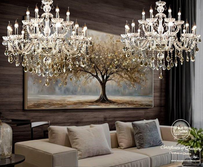 SLC Illumina - MG - Kroonluchter (2) - MT 18 Luci - Kristal, Antiek en Kunst, Kunst | Designobjecten