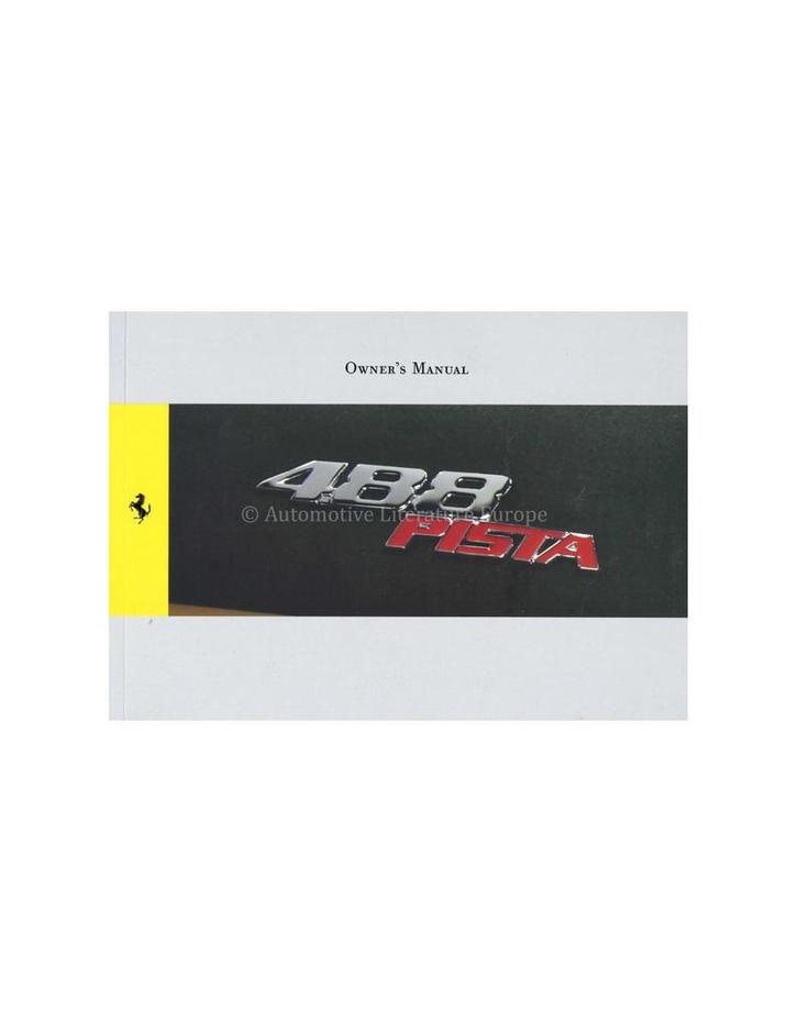 2018 FERRARI 488 PISTA INSTRUCTIEBOEKJE ENGELS, Autos : Divers, Modes d'emploi & Notices d'utilisation