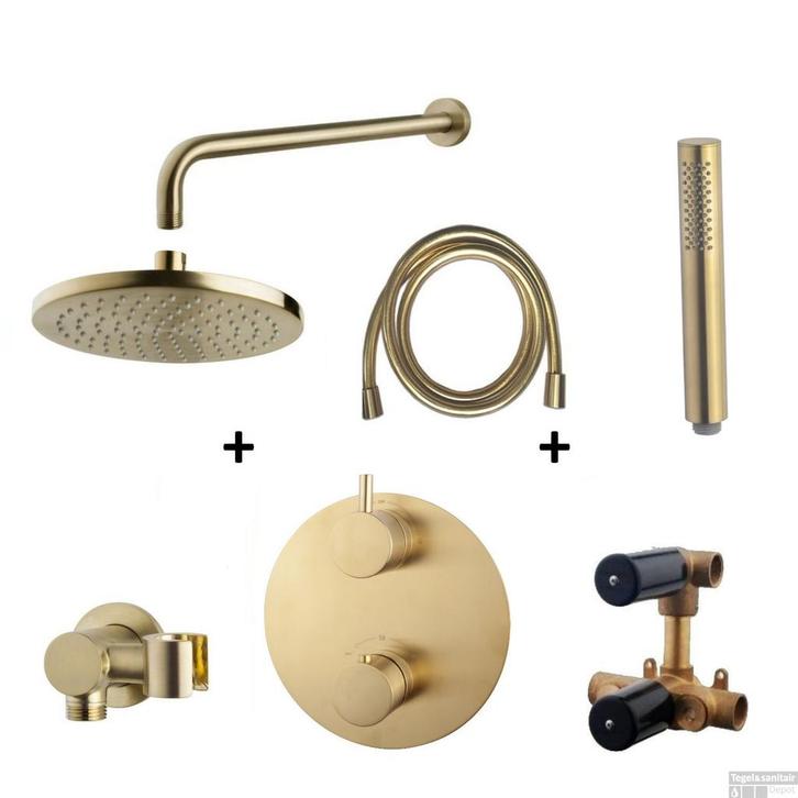 Wiesbaden Inbouw Regendouche Set Caral Rond Muuruitloop, Doe-het-zelf en Bouw, Sanitair, Kraan, Nieuw, Ophalen of Verzenden