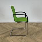 Casala Onyx II vergaderstoel/sledestoel, wit - groen, Gebruikt, Metaal, Eén