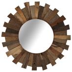 vidaXL Wandspiegel 50 cm massief gerecycled hout, Verzenden