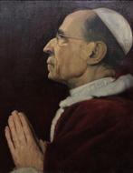 Italian school (XX) - Portrait of Pope Pius XII, Antiek en Kunst