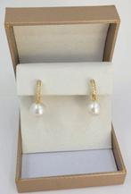 Oorbellen - 18 karaat Geel goud - 0.12ct. tw. - 9x10mm, Handtassen en Accessoires, Oorbellen, Nieuw