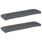 vidaXL Ligbedkussens voor Bank 2 stuks Anthraciet 150x40x8, Verzenden, Nieuw