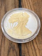 États-Unis. 1 Dollar 2006 Silver Eagle - 24k gold gilded, 1, Postzegels en Munten