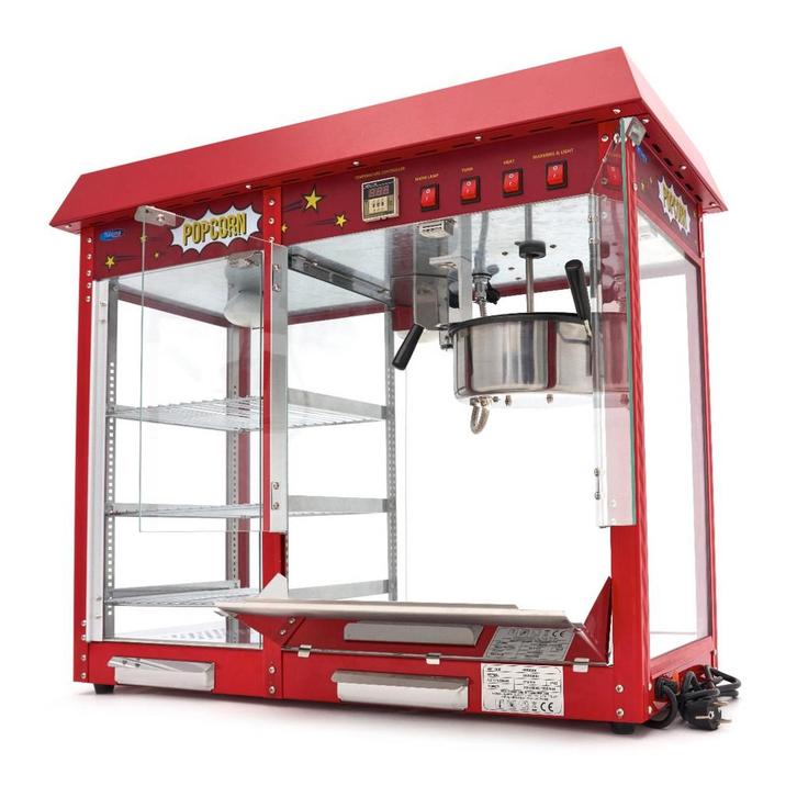 Machine à pop-corn - 150 gr - avec vitrine chauffante, Zakelijke goederen, Horeca | Keukenapparatuur, Verzenden