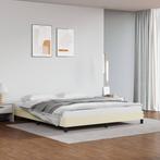 vidaXL Bedframe kunstleer crèmekleurig 180x200 cm, Huis en Inrichting, Verzenden, Nieuw