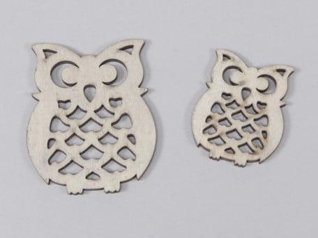 Houten Uiltjes Grijs 5–7 cm 10 stuks, Huis en Inrichting, Woonaccessoires | Kunstplanten en Kunstbloemen, Nieuw