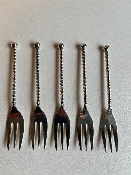 Vork (10) - gedraaid - .835 zilver, Antiek en Kunst, Antiek | Zilver en Goud