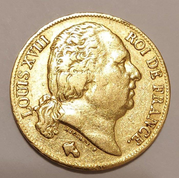 Frankrijk. Louis XVIII. 20 Francs 1818-A, Paris, Timbres & Monnaies, Monnaies | Europe | Monnaies euro