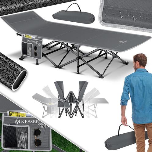 KESSER® Campingbed - Veldbed - Ligbed - Kampeerbed - Grijs, Huis en Inrichting, Woonaccessoires | Overige, Verzenden