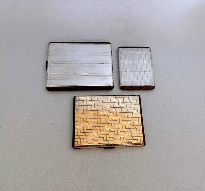 3 Art Deco - Doos - .800 zilver, .925 zilver, Vermeille, Antiek en Kunst, Antiek | Zilver en Goud