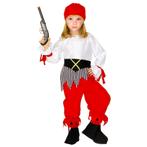 Piraat Kostuum Wit Rood Meisje, Kinderen en Baby's, Nieuw, Verzenden