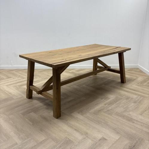 Tweedehands eiken robuuste kloostertafel / eetkamertafel,, Huis en Inrichting, Tafels | Eettafels, Gebruikt