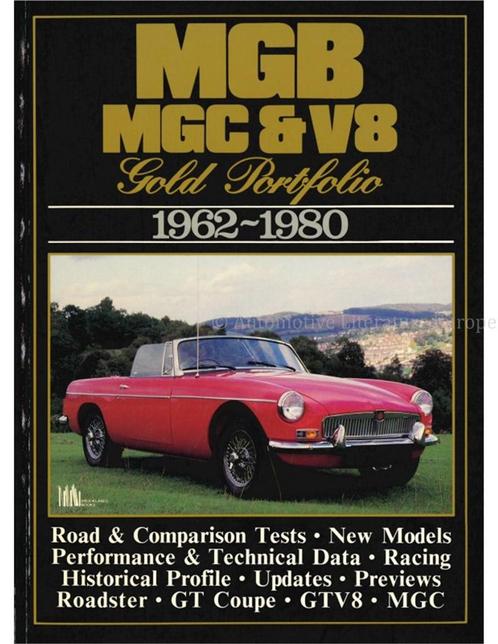 MGB, MGC & V8 GOLD PORTFOLIO 1962 - 1980 (BROOKLANDS), Livres, Autos | Livres, Enlèvement ou Envoi