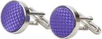 Suitable Zijde Manchetknoop Paars maat  Heren, Verzenden