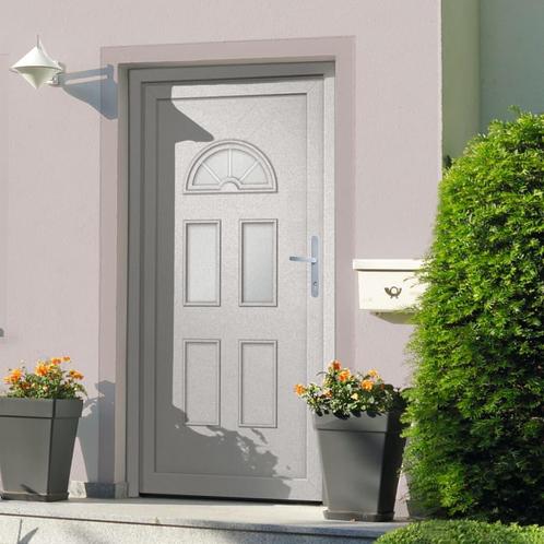 vidaXL Voordeur 88x208 cm PVC wit, Doe-het-zelf en Bouw, Deuren en Vliegenramen, Nieuw, Verzenden