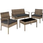 tectake Wicker zitgroep Sparta 3+1 - natuur, Tuin en Terras, Verzenden, Nieuw