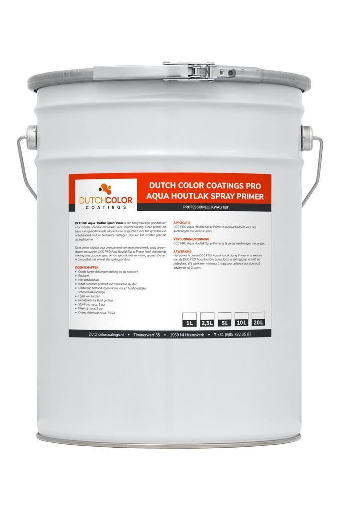 DCC PRO Aqua Houtlak Spray Primer Wit 10L, Doe-het-zelf en Bouw, Verf, Beits en Lak, Wit, Nieuw, Verzenden