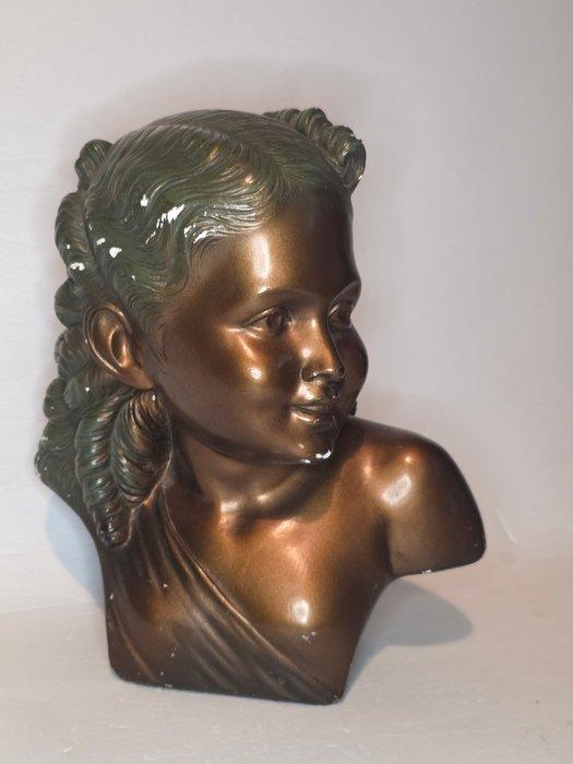 M. Toscana - Beeld, Jongedame - 31 cm - Gips, Antiquités & Art, Curiosités & Brocante