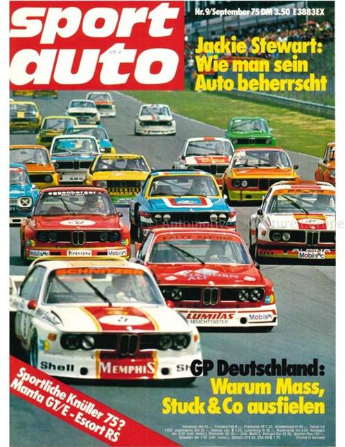 1975 SPORT AUTO MAGAZINE 09 DUITS, Boeken, Auto's | Folders en Tijdschriften